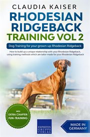 Rhodesian ridgeback training, volume 2 cover image cdn
