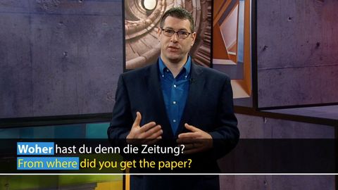 Learning German: A Journey through Language and Culture. Episode 13, Present Perfect and da- and wo- Compounds cover image cdn