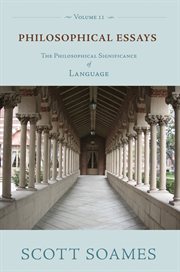 Philosophical Essays, Volume 2 : the Philosophical Significance of Language cover image cdn