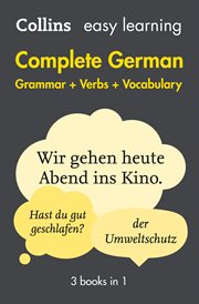 Easy Learning German Complete Grammar, Verbs and Vocabulary (3 books in 1) : Trusted support for l. Collins Easy Learning cover image cdn