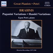 Brahms : Paganini And Handel Variations (petri) (1937-1940) cover image cdn