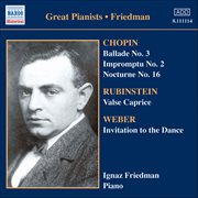 Friedman, Ignaz : Complete Recordings, Vol. 5. English Columbia Recordings (1933-1936) cover image cdn
