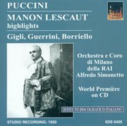 Puccini, G. : Manon Lescaut (highlights) [1950] cover image cdn