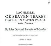 Dowland : Lachrimae Or Seaven Teares cover image cdn