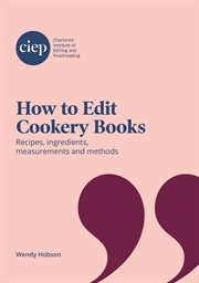 How to Edit Cookery Books : Recipes, ingredients, measurements and methods cover image cdn