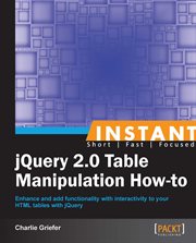 Instant jQuery 2.0 Table Manipulation How-to cover image cdn