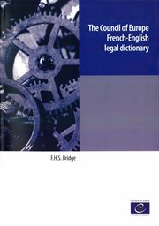 The Council of Europe French-English legal dictionary cover image cdn