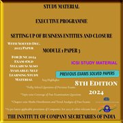 Setting Up of Business Entities & Closure ICSI Study Material cover image cdn