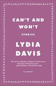 Can't and Won't : Stories cover image cdn
