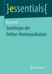 Soziologie der Online-Kommunikation : essentials (German) cover image cdn