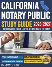 California Notary Public Study Guide With 7 Practice Exams : 280 Practice Questions and 100+ Bonus cover image cdn