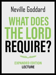 What Does the Lord Require? : Lecture cover image cdn