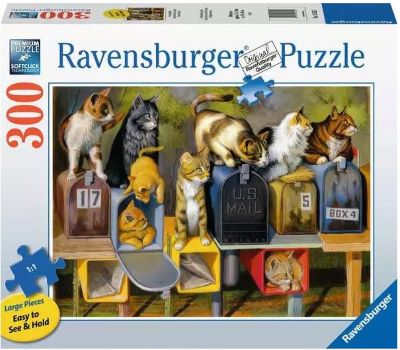 Cat's got mail jigsaw puzzle [300 large pieces] cover image cdn