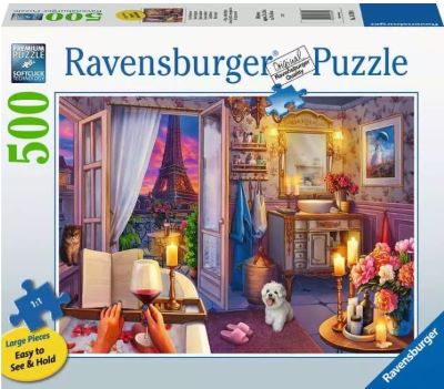 Cozy bathroom jigsaw puzzle [500 large pieces] cover image cdn