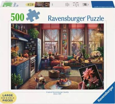 Cozy boho studio jigsaw puzzle cover image cdn