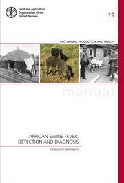 African Swine Fever: Detection and Diagnosis. a Manual for Veterinarians cover image cdn