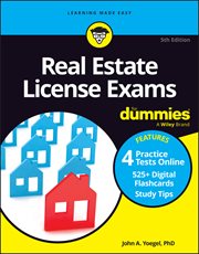 Real Estate License Exams for Dummies : Book + 4 Practice Exams + 525 Flashcards Online cover image cdn