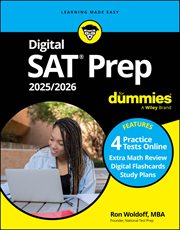 Digital SAT Prep 2025/2026 for Dummies : Book + 4 Practice Tests + Flashcards Online cover image cdn