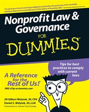 Nonprofit Law and Governance for Dummies cover image cdn