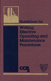Guidelines for Writing Effective Operating and Maintenance Procedures cover image cdn