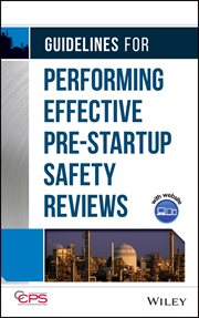 Guidelines for Performing Effective Pre-Startup Safety Reviews cover image cdn