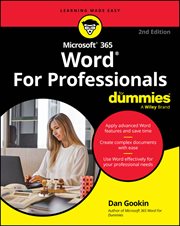 Microsoft 365 Word for Professionals for Dummies cover image cdn