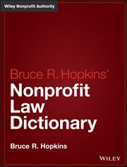 Hopkins' Nonprofit Law Dictionary cover image cdn