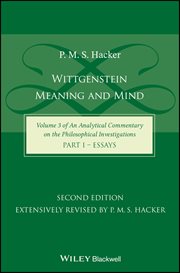 Wittgenstein : Meaning and Mind Part 1: Essays cover image cdn