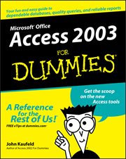 Access 2003 for Dummies cover image cdn