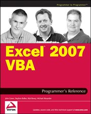 Excel 2007 VBA Programmer's Reference cover image cdn