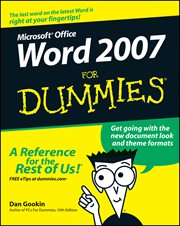 Word 2007 for Dummies cover image cdn