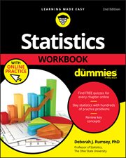 Statistics Workbook for Dummies cover image cdn