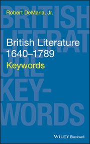 British Literature 1640-1789 : Keywords cover image cdn
