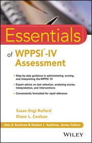 Essentials of WPPSI-IV Assessment cover image cdn