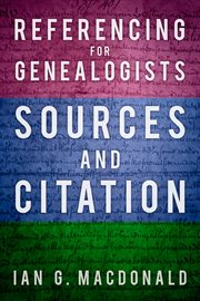 Referencing for Genealogists cover image cdn