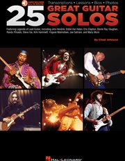25 Great Guitar Solos Bk/CD Transcriptions Lessons Bios Photos cover image cdn