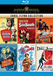 Errol Flynn collection The adventures of Robin Hood, The sea hawk, Santa Fe trail, Edge of darkness, Objective, Burma!, Adventures of Don Juan  cover image cdn