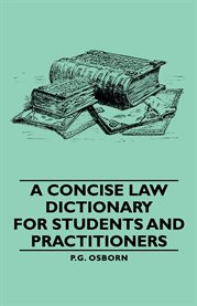 A Concise Law Dictionary : For Students and Practitioners cover image cdn