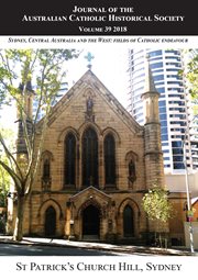 Journal of the Australian Catholic Historical Society. Volume 39 (2018) cover image cdn