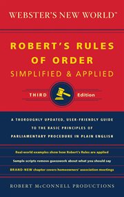 Webster's New World: Robert's Rules of Order : Simplified and Applied cover image cdn