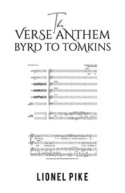 The Verse Anthem: Byrd to Tomkins cover image cdn