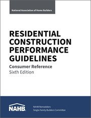 Residential Construction Performance Guidelines, Consumer Reference cover image cdn
