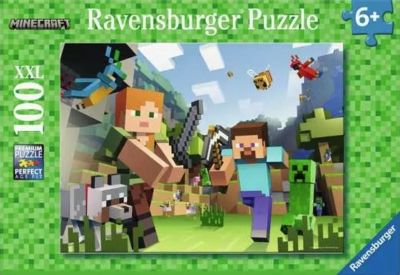 Minecraft: Steve and Alex jigsaw puzzle [100 XXL pieces] cover image cdn