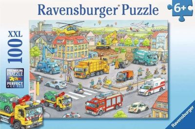 Vehicles in the city jigsaw puzzle [100 XXL pieces] cover image cdn