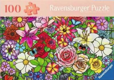 Tiffany flowers jigsaw puzzle cover image cdn