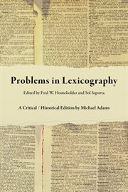 Problems in Lexicography cover image cdn