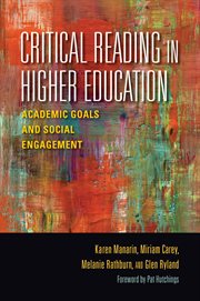 Critical Reading in Higher Education : Academic Goals and Social Engagement cover image cdn