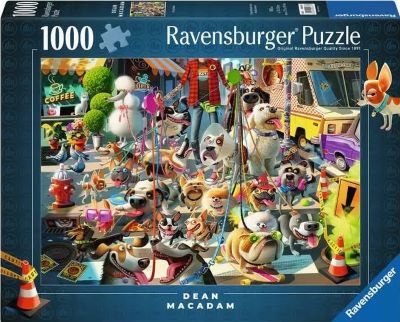 The dog walker jigsaw puzzle [1000 pieces] cover image