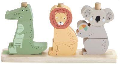 Wooden stack & sort animals cover image