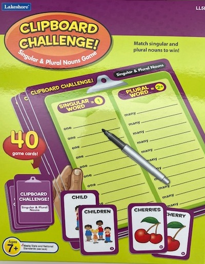 Clipboard Challenge!: Singular & Plural Nouns cover image